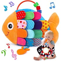 Produktbild von Montessori Spielzeug Ab 1 Jahr – 360° Drehbares Musik-Licht-Spielzeug Mit Hindernisvermeidung – Sensorik-Fahrzeug Für Babys Ab 6 Monaten – Rot/Blau