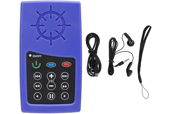 Masyrt Lecteur de livre audio électronique portable à énergie solaire avec plusieurs langues, capacité 4G, idéal pour l'étude de la Bible et la méditation (bleu)