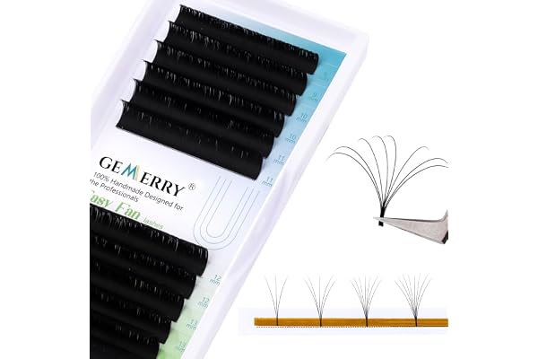 Extension Cils Volume Russe D Curl 0,07 mm 8-14 mm Mixte Bouquet de Cils Easy Fan Cils Soie Individuels 3D 4D 5D 6D 8D 10D Professionnel de GEMERRY (0.07-d curl-mix 8-14mm)
