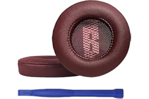 Aiivioll Zapasowe nauszniki kompatybilne z JBL Live 400BT bezprzewodowe słuchawki nauszne, nauszniki, nauszniki ze skóry PU, części naprawcze (czerwone)