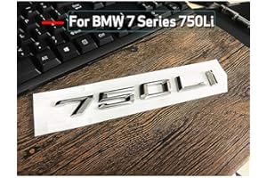 ontto Emblème de numéro de Lettre pour B-MW 7 Series 750li E38 E65 E66 E67 E68 F01 F02 F03 F04 G11 G12 Autocollant de Logo de Badge de Coffre de Voiture, Matt, en Plastique ABS