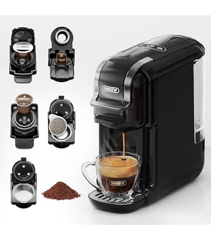 Livoo DOD217C - Cafetera multicápsulas 4 en 1 (1400 W, 20 bares, 7 niveles de volumen, compatible con Nespresso*, Dolce Gusto*, cápsulas tipo Senseo** y café molido
