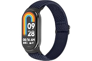 SOiiKE Bracelet Compatible avec Bracelet Xiaomi Mi Band 8, Bracelet en Nylon Élastique Réglable Bracelet de Remplacement pour Xiaomi Mi Band 8