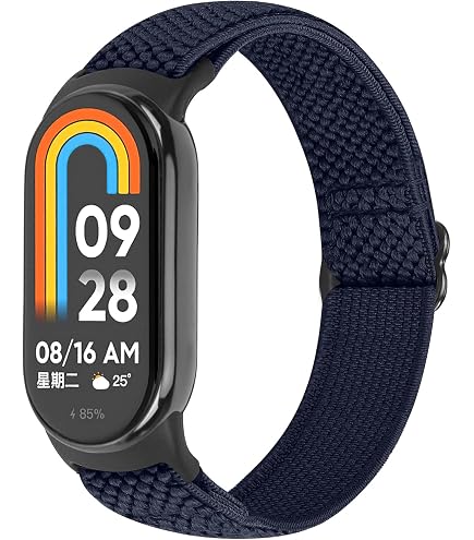 Lot De 2 Bracelets Tressés élastiques Pour Xiaomi Smart Band 10/9/8 - Nylon Extensible - Pour Sport Et Quotidien