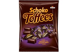 ‎BUNTE WELT Schoko Toffees - 1 x 325g - Schokoladen Toffees mit feinherbem Schokoladenüberzug (30 Prozent)