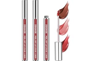 ZOUHOE Lip Stain Peel Off – 3 Colori a Lunga Durata, No Sbavature, No Transfer, KISS-PROOF, Trucco Labbra Vegano – Idea Regalo per Lei