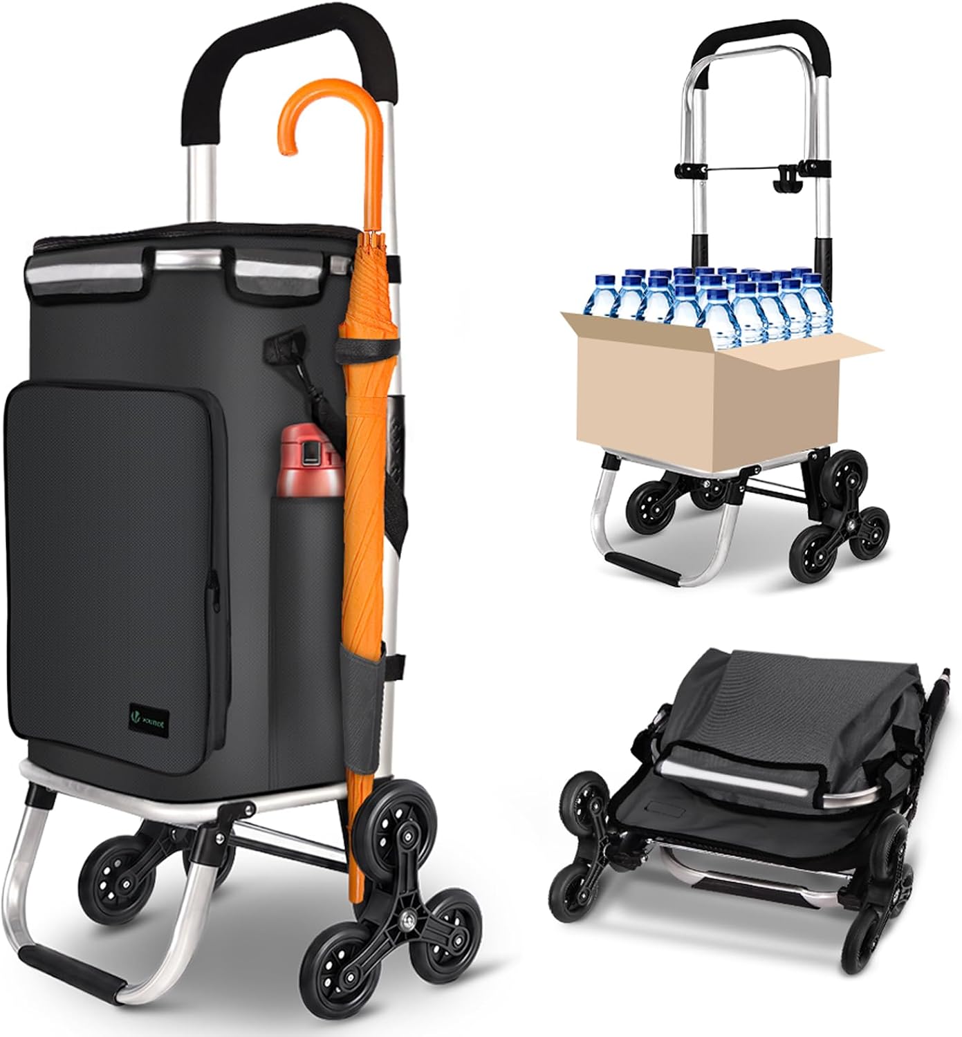 Prise en Main & Utilisation au Quotidien : VOUNOT Chariot de Courses 6 Roues en Aluminiu