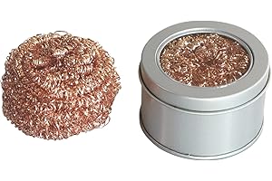Bealuffe Detergente per Punte Di Saldatura, Kit di Pulizia della Punta del Saldatore, Detergente per Ferro per Punte di Saldatura, Spugna Sfera in Ottone