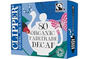 CLIPPER NATURAL, FAIR & DELICIOUS Clipper Organic Everyday Decaf Tea Bags | Natural, Unbleached, Plant-Based Biodegradable & Non GM Black Tea Bags | | Eco Conscious, Organically Grown & Fair Trade Tea (80 Teabags)