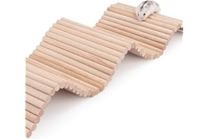 Niteangel Hamster Kletterleiter Holz Hängebrücke für Meerschweinchen Ratten Igel Rennmäuse Maus Zuckergleiter und andere Kleintiere (groß)