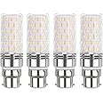 Akynite B22 LED Corn Light Bulb 12W Cool White 6000K, 1450LM, 360° Beam Angle, AC 230V, Bright Bayonet LED Corn Lamp Equivalent B22 100W, BC LED Corn Bulb Daylight White, Not Dimmable, Pack of 4