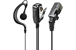 HYS TPH700 Micro-oreillette Compatible avec Matra EADS Jupiter TPH-700 TETRAPOL, oreillette gendarmerie avec PTT (Microphone intégré) (H1-TPH700)