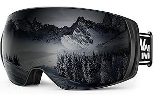 YOZISS Snowmobile Ski Goggles Women Men Youth，OTG Snowboarding Goggles, Anti-fog Snow Goggles UV400 Magnetic Interchangeable Lenses for Skiing Snowboarding Snowmobile