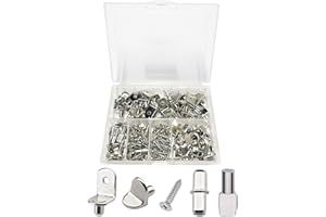 SANDIYAGO 150 Perni Per Supporti Per Mensole Mensole In Metallo Nichelato, 5 Stili, Per Mobili, Armadi, Librerie, Scaffali