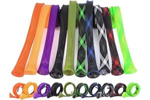 LEOFISHING Lot de 10 manchons de protection en maille tressée pour canne à pêche