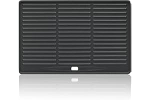 BBQ-Toro Plaque de gril en fonte 41,5 x 27,5 cm | Plaque réversible, émaillée | utilisable des deux côtés | convient pour le barbecue, le gril à gaz, le gril à charbon de bois