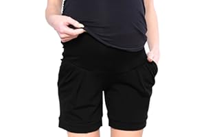 MijaCulture Mija krótkie spodenki ciążowe/spodnie ciążowe z paskiem na brzuch na lato 1047