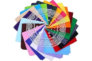 Bandanas, VIPITH Lot de 12 bandeaux bandana cheveux femme Motif cachemire pour femme et homme
