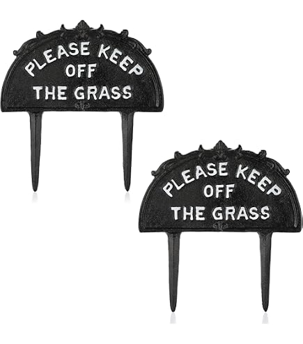 Coroplast-Schild „Bitte Nicht Auf Dem Rasen Parken“ - Doppelseitig, 20x30cm, 2 Stück Mit Metallpfahl