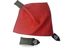 Sibo - DeathRag Softair Rosso con Pouch Integrato – Bandana da Softair – Sistema Molle per Gilet, Casco, Cintura – Panno di eliminazione Softair