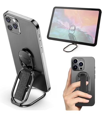 4 stuks telefoon-ringhouders met standaard, 360° rotatie