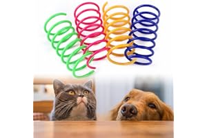 Cat Spring Spielzeug für Katzen, 100 Stück Katzen Frühlingsspielzeug, Interaktives Katzenspielzeug,Kunststoff Spiralfedern,Spirale Katzen Spielzeug,Breit Bunte Spiralfedern,Spring Spirale für Katze