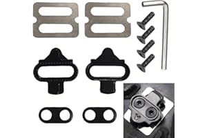 ZERQUELL 2 Piezas Calas MTB SPD para Shimano, Calas Tacos de Bicicleta para Zapatos de Spinning, Compatibles con Shimano y Otros Pedales de Montaña, para Ciclismo de Montaña, Carretera y Spinning
