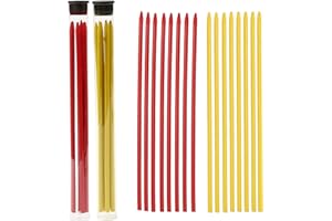 BTBHIHO 16PCS Deep Hole Pencil Replacement Lead, 2.8mm Tracer Leads Refill Carpenters Pencils Deep Hole, Solid Mechanical Pencil Leads for Woodworking Scriber Marking Architect Drawing, 8 X Red, 8 X Yellow
