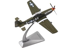 NUOTIE P51-D Mustang 1/72 Kit de Modelo de Avión de Metal Modelo de Combate Vintage Diecast Alloy WWⅠI Old Crow Fighter, una Opción Ideal para Colección o Regalo (Bud Anderson)