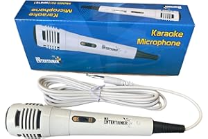 MR ENTERTAINER'S KARAOKE COLLECTION Mr Entertainer Karaoke Dynamic Wired Microphone. Perfect for use with all Karaoke Machines (White)
