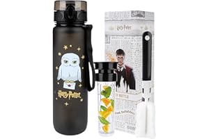 MOMO WAY Wizarding World Butelka Na Wodę Do Picia Na Drogę Tritan Bez BPA Do Sportu Idealna Na Prezent Z Tritanu Szczelna Na Napoje Harry Potter 1000ml