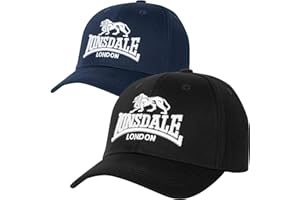 Lonsdale Wiltshire czapka uniseks z daszkiem, dwupak, czarny/ciemnogranatowy., jeden rozmiar