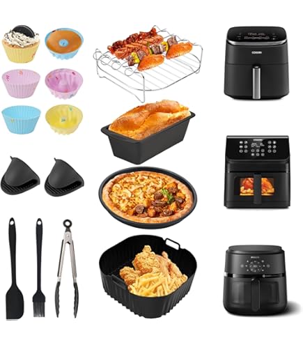 Heteluchtfriteuse Accessoires 12-Delig - Geschikt voor de Airfryer XL