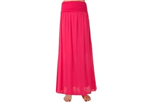 Eitex Zauberhafter Retro Maxirock Damen Sommer Rock Größe 34/36 bis Größe 50/52 verfügbar Langer Maxirock Strandrock Sommerock lang Gürtel Amber Boho Retro Maxirock