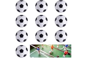 ALUYF 10 Stück,Tischkickerbälle Profi Tischfussball Bälle Tischfußball Kickerbälle Tischkicker Kicker aus es Harz Tischfußball Fußball Stressbälle für Erwachsene und Kinder 28mm (Schwarz und Weiß)