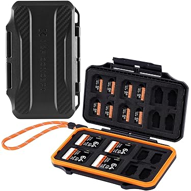 Boîte De Rangement Aluminium 12-en-1 Speesy – Pour 4 Cartes SD + 8 Cartes TF/SIM, Rouge