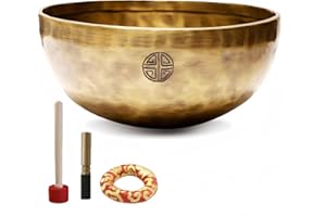 Fay Bless Lot de bols chantants faits à la main - Bol sonore de méditation népalais de pleine lune pour yoga, guérison des chakras, thérapie sonore, soulagement du stress, pleine conscience et
