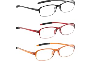 NRDIK PROFLEX SpareSpecs Reading Glasses (value 3 pack) - lightweight, impact & scratch resistant, flexible, anti-slip, unisex (mens + womens) +1.0, +1.5, +2.0, +2.5, +3.0, +3.5, +4.0 (mixed colour; oval)