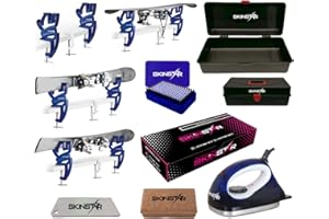 SkinStar Cura degli Sci Alpini Professional Tensionatore Sci Ferro Cera Cera incl. Wachskoffer 7 Pz