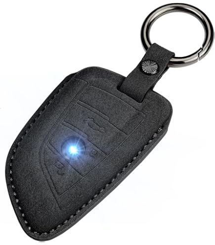 ZcwQfYA Custodia per Chiave Auto Intelligente per BMW 5/3/1/7 Series X1X2X3X5 ix3 i3 530 320 325li,Protezione Chiave Auto Portachiavi Auto,D-Red