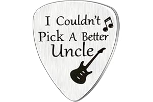ACAROMAY Men Guitar Bass Picks Birthday Family Appreciate Fathers Day Gift Music Accessory I Couldn't Pick A Better (Uncle)
