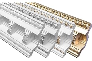 MARBET DESIGN Marbet modanatura da soffitto B-22 oro in polistirolo EPS - modanature in stucco a motivi, in design tradizionale - (confezione economica da 24 metri) modanature con profilo