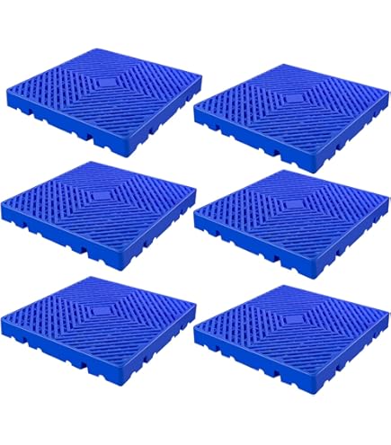 Colingmill Plastic 10 Pcs Pallets 11.81 X 11.81 X 1.18 Inch Lightweight Moisture-Proof Floor Waterproof Storage Grid Pad Grid Ventilation Pallet For