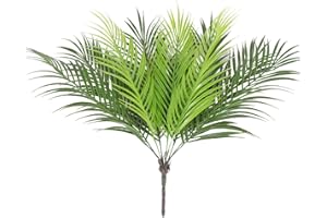 AIVORIUY 2pcs Rami di Palma Tropicali Artificiali Cespugli Foglie di Giungla Verde 9 Foglie Tropicali 50 cm Alto Pianta Finta per Casa Composizione Floreale Decorazione Hawaiana Luau ​Festa Spiaggia