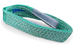 DESERT FOX WINCH Stabiler Gurt Bergegurt Baumgurt Abschleppgurt Hebeband 14t Bruchlast 2t Hebelast verstärkte Schlaufen Hebegurt Schlupf Bergegurt Offroad I EN 1492-1 (1m)