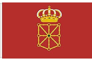 WORLDFLAGS BANDERA DE LA COMUNIDAD NAVARRA. RASO PREMIUM 120 GRAMOS. TAMAÑO GRANDE 150X90 CM