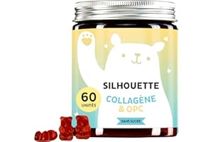 Bears with Benefits - Gummies Belles Courbes - sans Sucre - 60 Gummies - Peptides de Collagène Hautement Dosé, Opc et Vitamine C - Complément Alimentaire Peau Ferme - 15 Jours