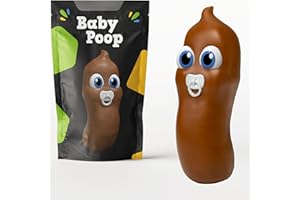 Gifton - Stretchy Toy DNA Stress Relief Ball - Novelty Sensory Fidget Toy Funny Joke Prank Gift for Boy Girl Men Women Adult Teen Birthday Present for Kids Child Christmas Stocking Filler (Baby Poop)