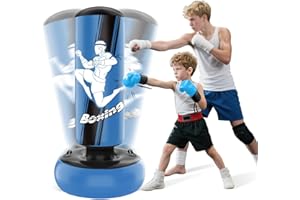 NZQXJXZ Saco de Boxeo Niños con Guantes de Boxeo 160cm Ninja Saco de Boxeo para Niños 3-12 con Rebote Inmediato para Practicar MMA Karate Taekwondo Regalo