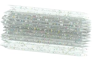 MELGO 50 Pcs Crystal Cuticle Sticks, Double Heads Cuticle Pushers Sticks Remover, Nail Art Manicure Pedicure Tools (Colorful)